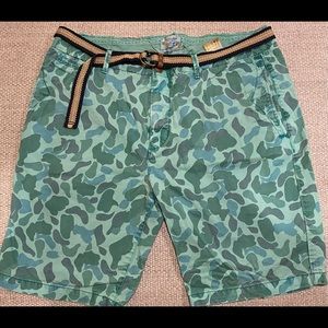 Scotch and Soda Camo-teal shorts